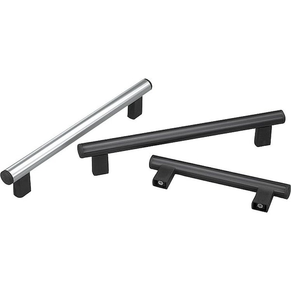 Tubular Handle L=488 Aluminum, Black Anodized, Comp:Polyamide, A=400, D=M06